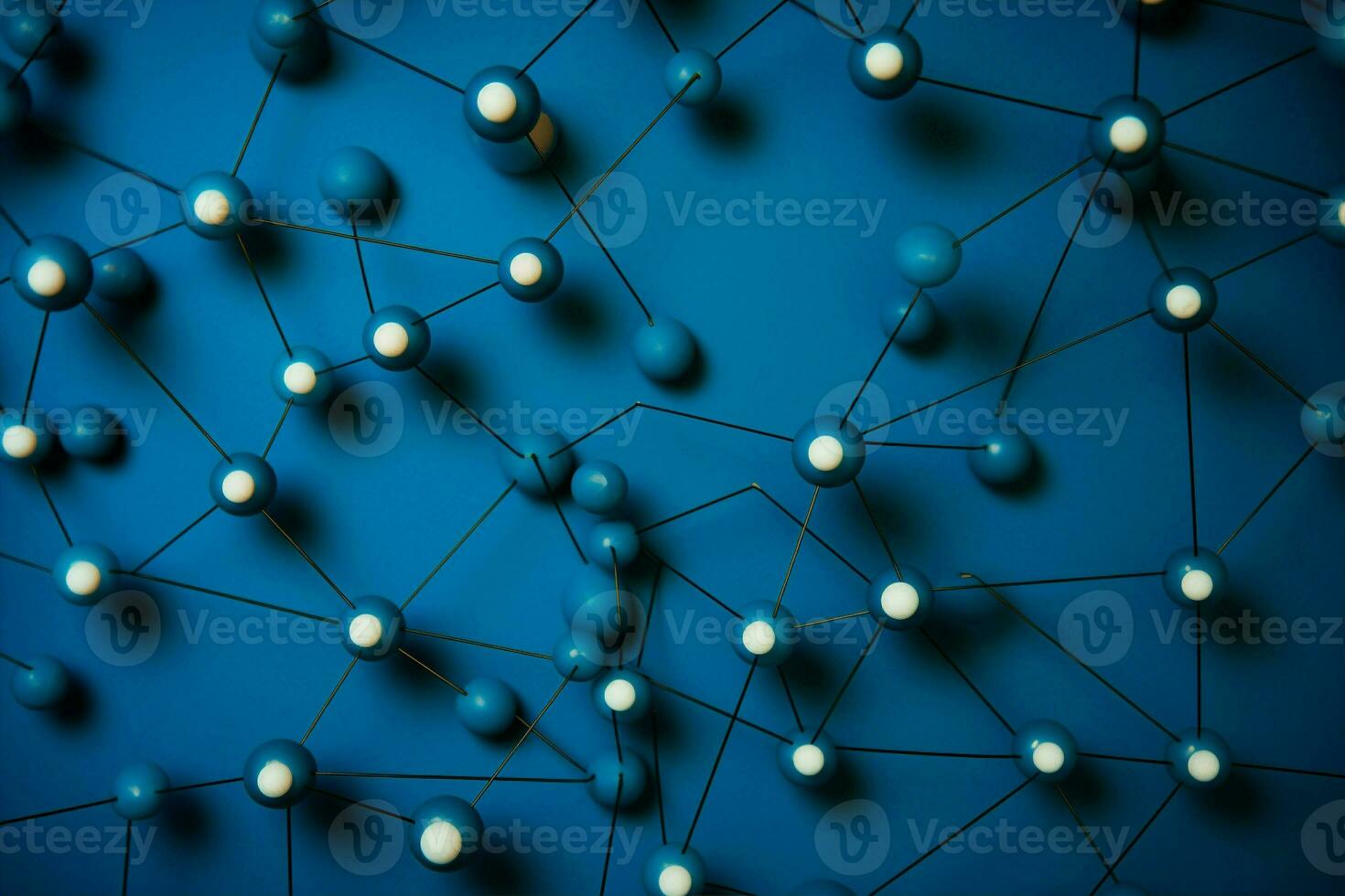 Science networking connect concept blue line abstract technology illustration structure design background molecular element photo