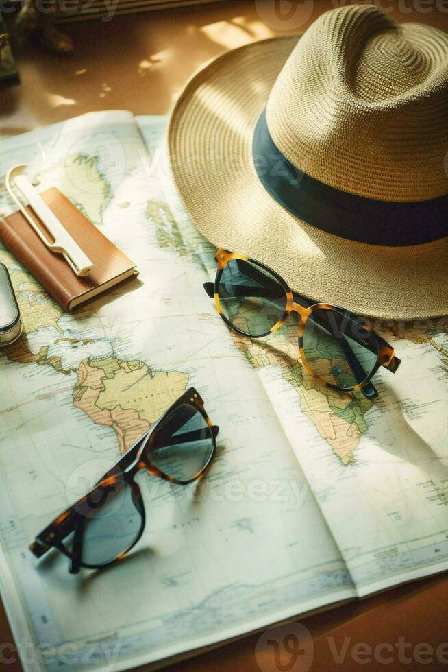 Vacation map traveler photo