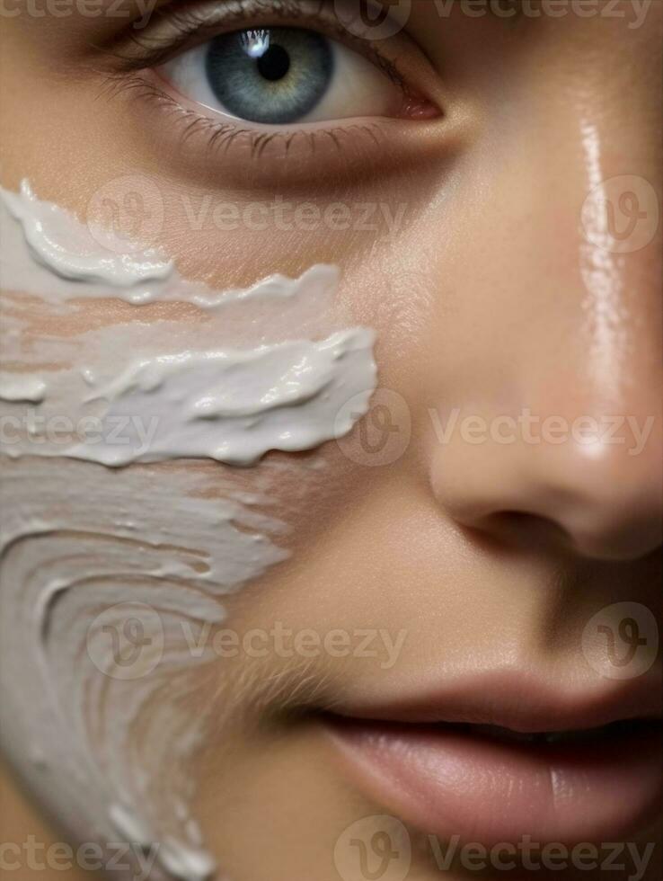 woman care young face hospital skin beauty treatment person health female. Generative AI. photo