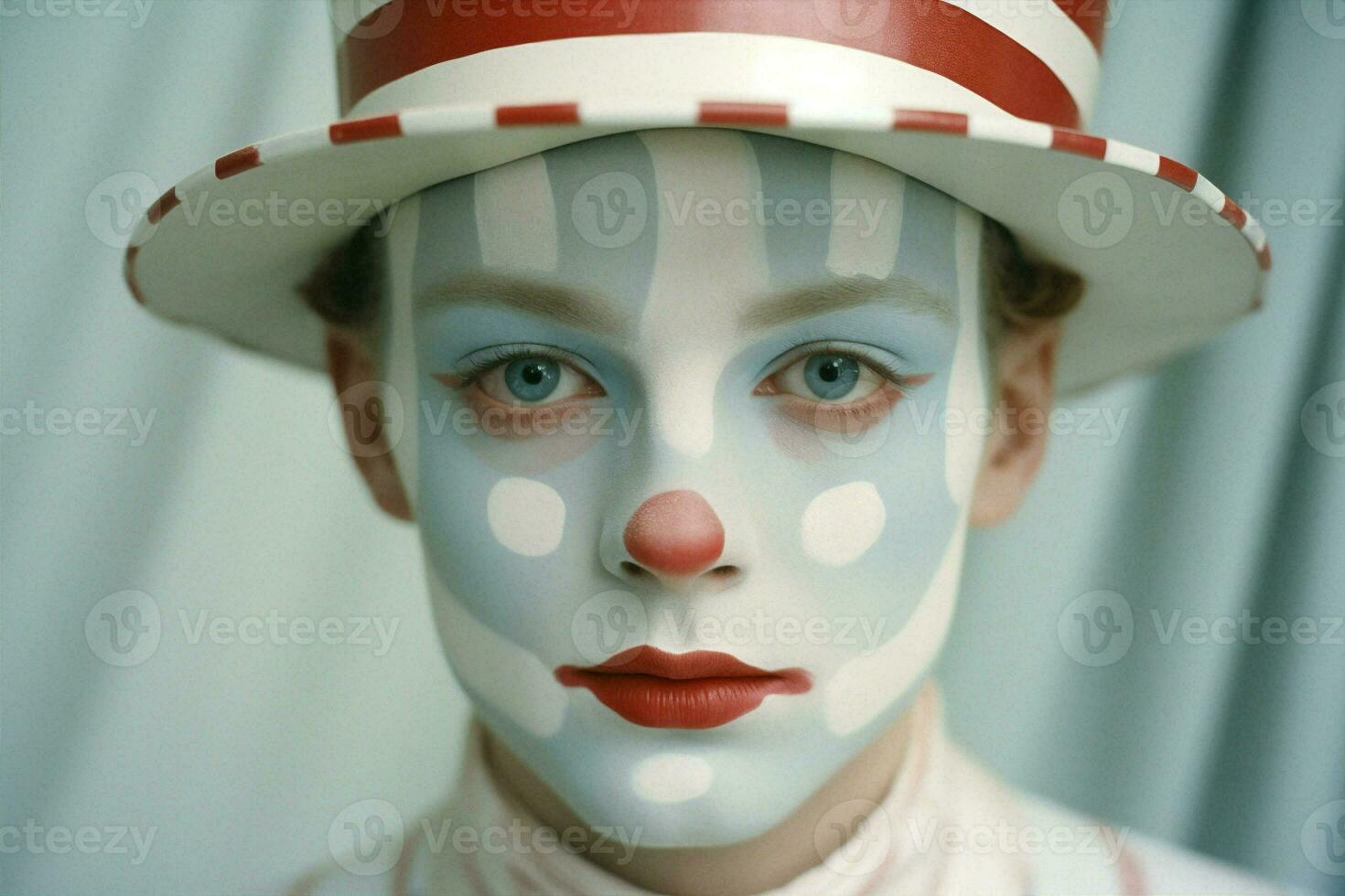 Man paint face mime art clown photo