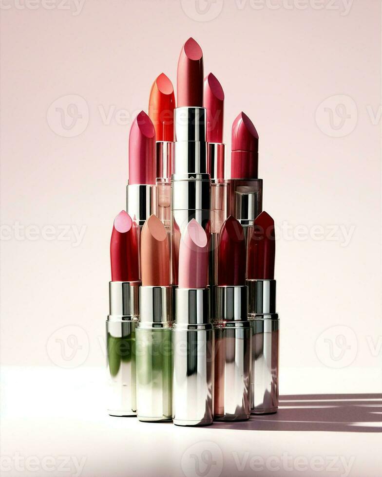 Fashion woman lady attractive retro red lifestyle lipstick cartoon face hand care style beauty photo