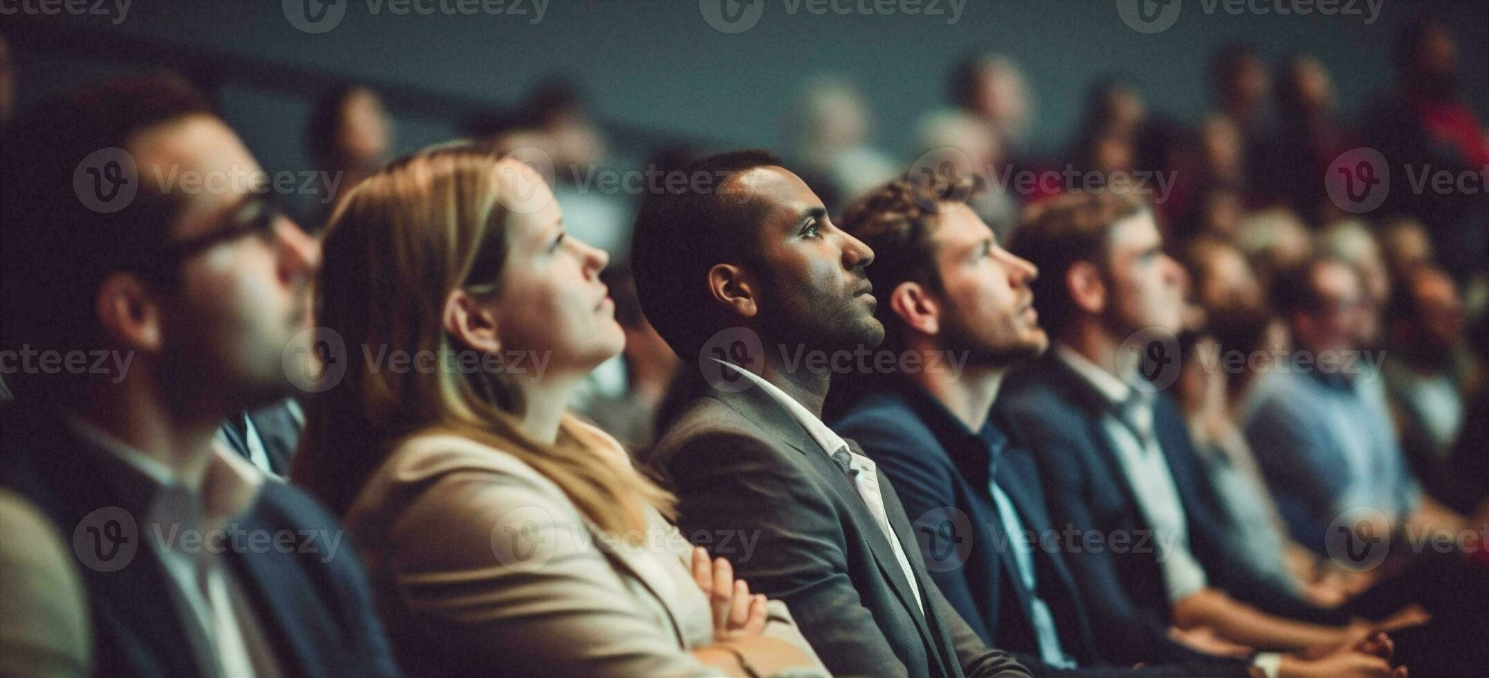 Adult group listening person lecture conference audience businessman meeting business convention seminar photo