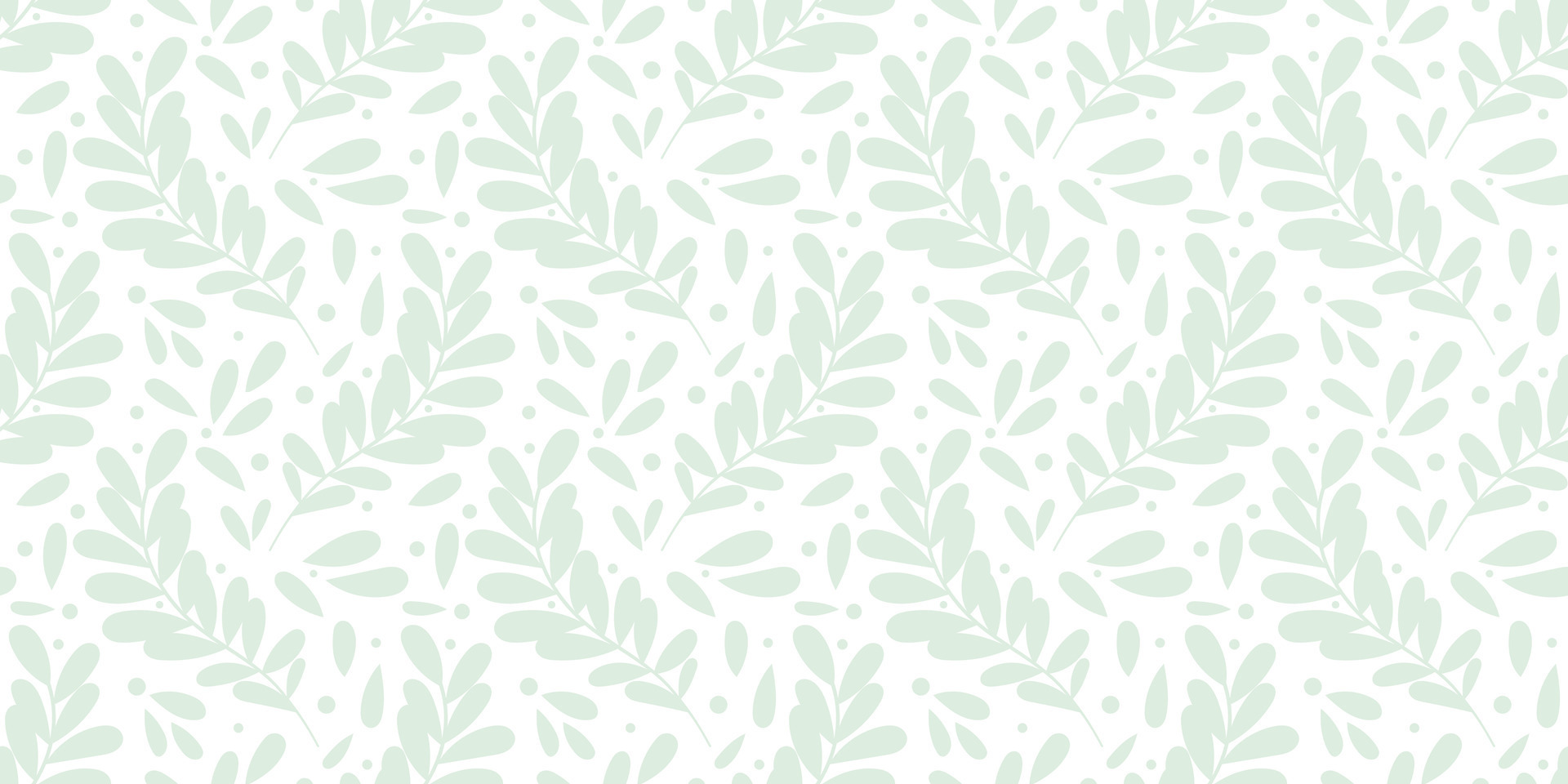 Light green leaf background, vector pattern seamless repeating texture