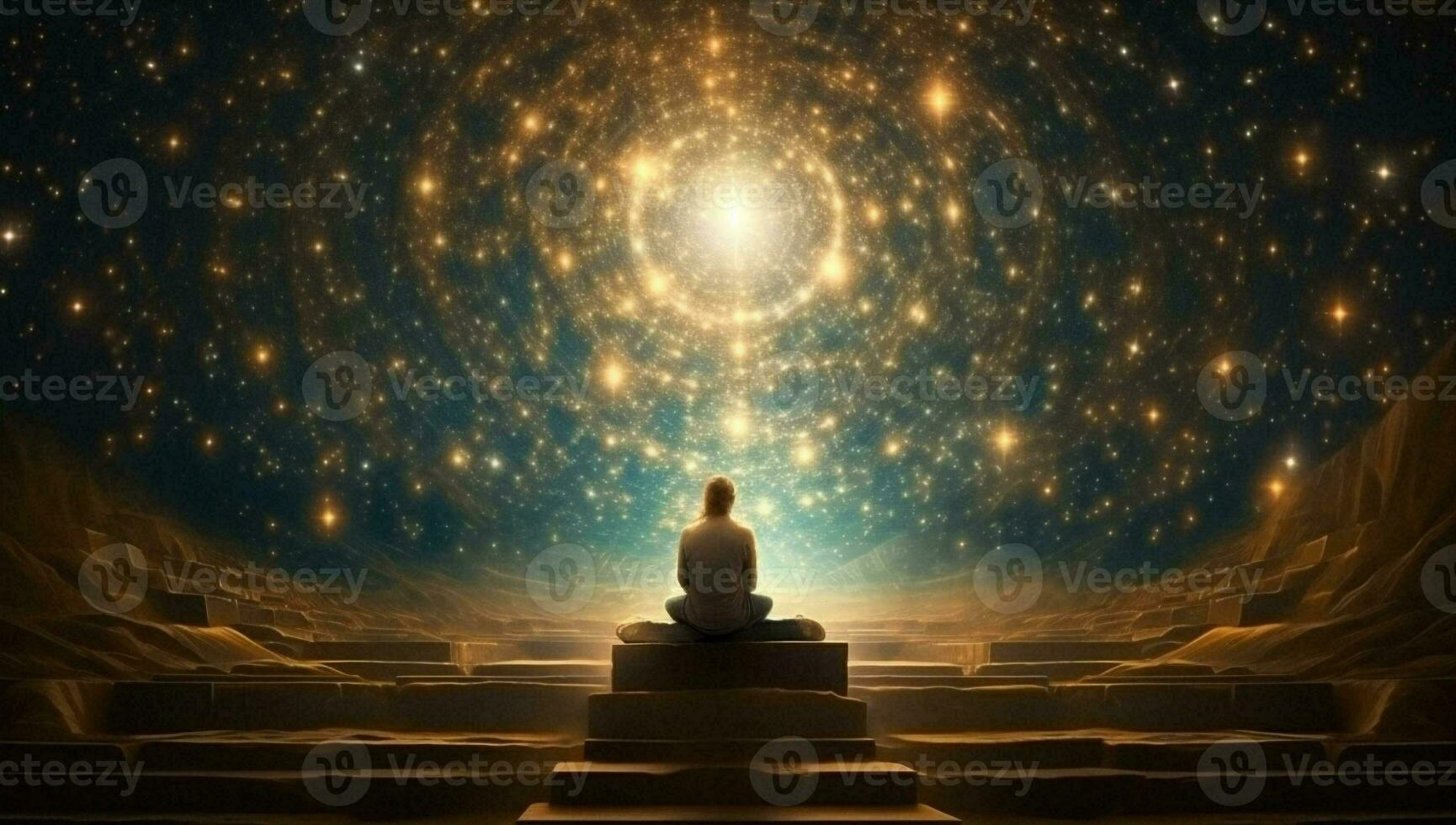 Star meditating spirituality yoga silhouette photo