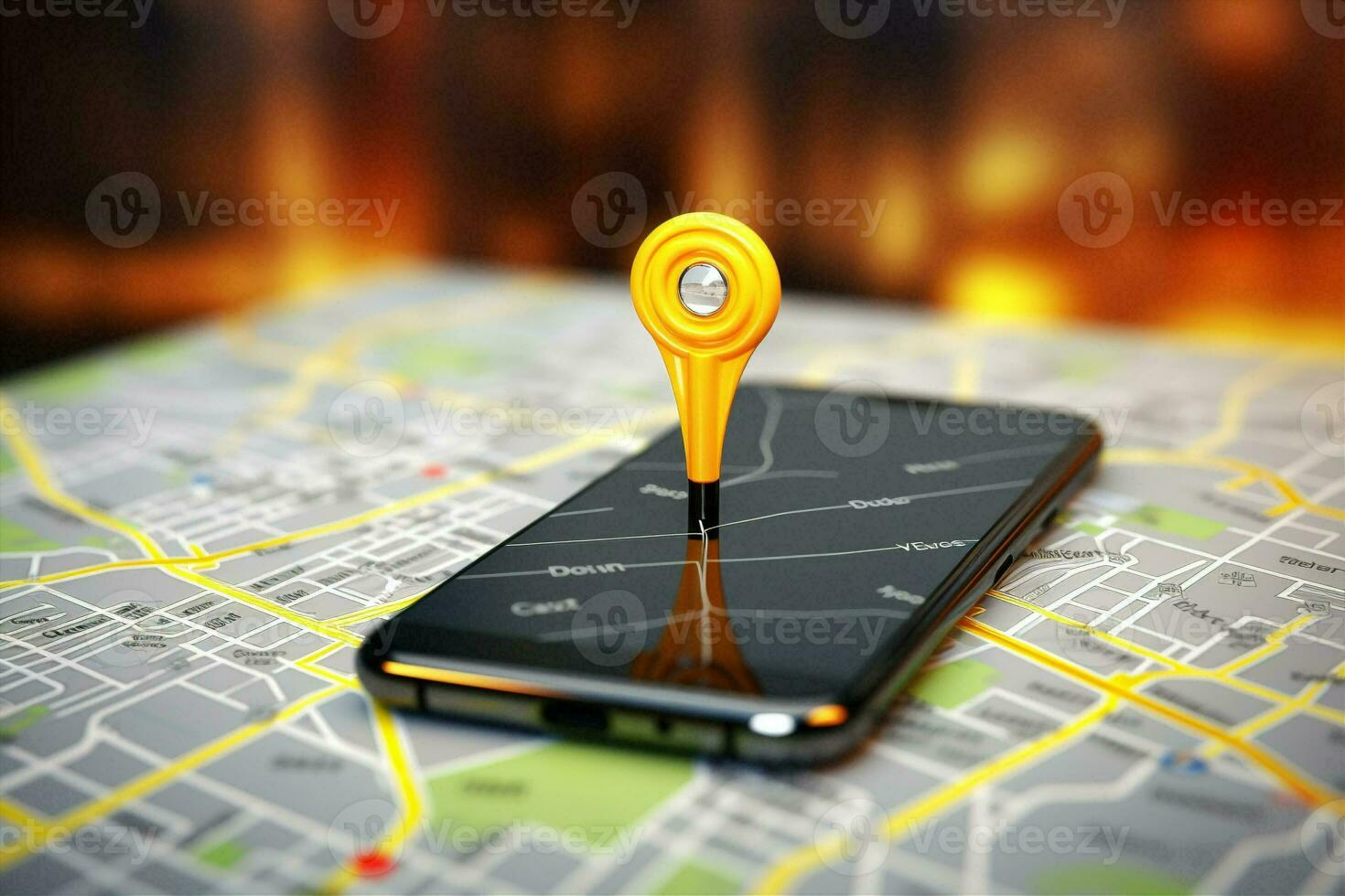 Smartphone direction map street navigation road location phone gps city photo