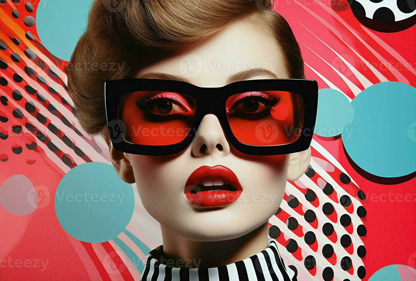 Trendy woman sunglasses fashionable photo