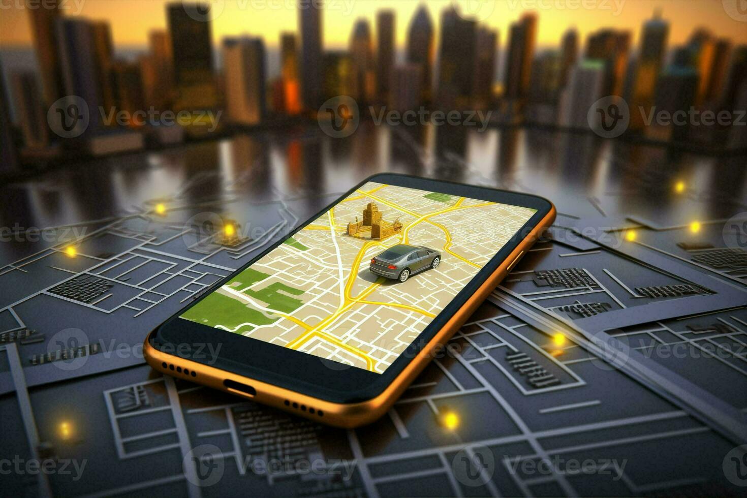 Road town city hand smartphone location gps street phone direction navigation map point photo