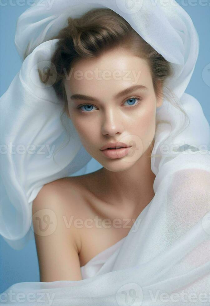 White woman young portrait face beauty photo