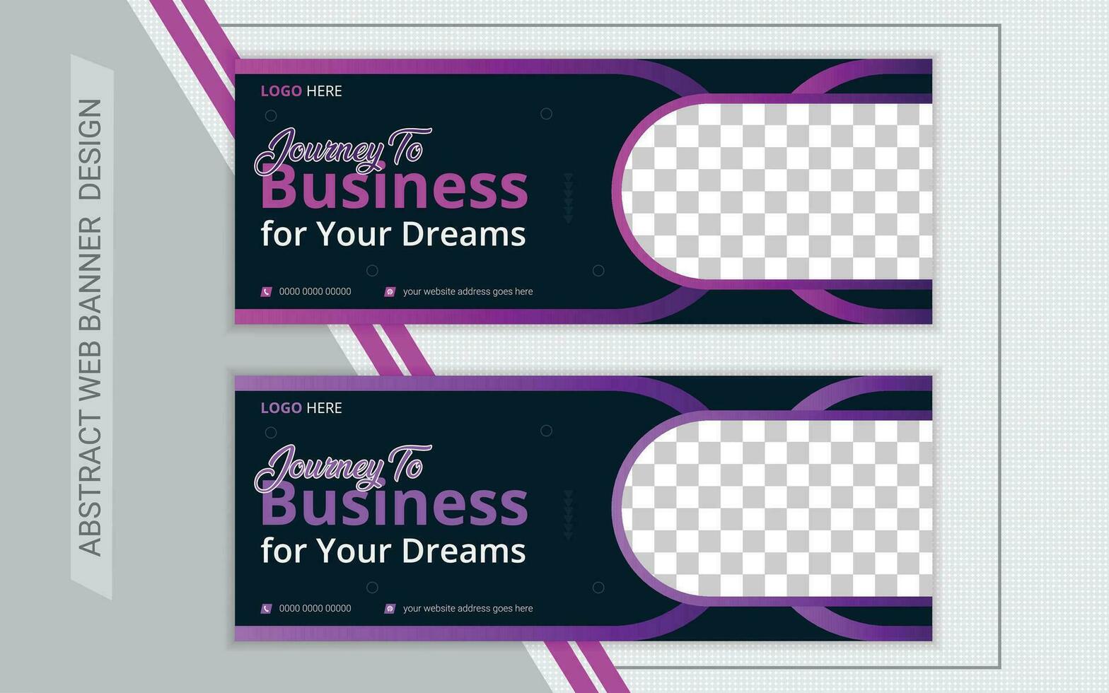 Corporate web banner design template vector