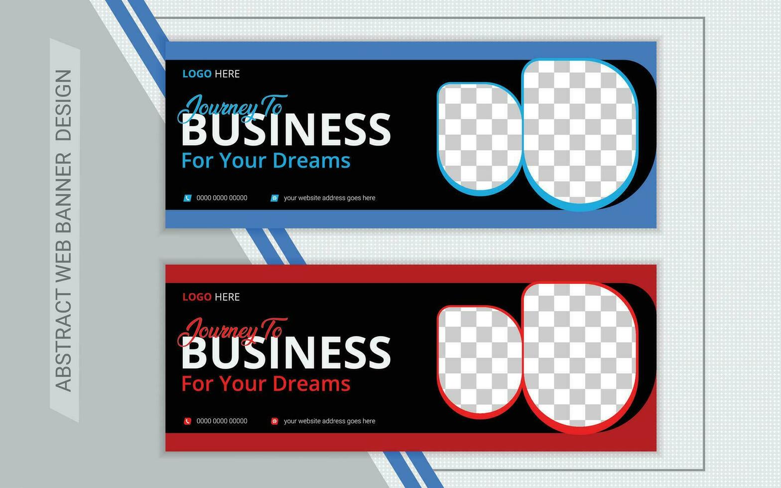 Elegant and clean company web banner design vector