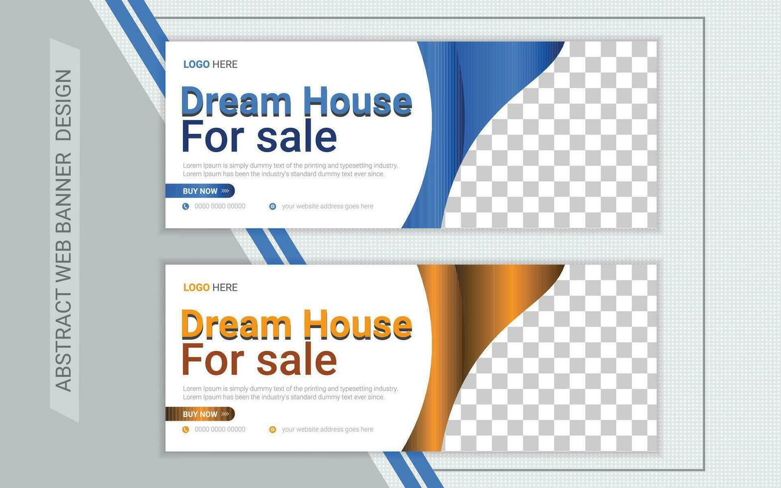 Real estate dream house web banner template vector