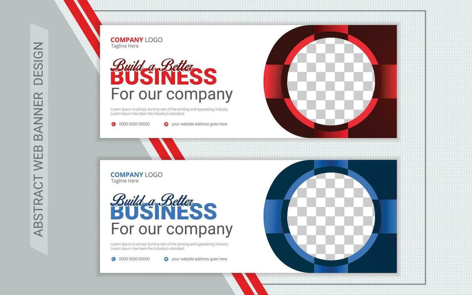 Company business web banner design vector