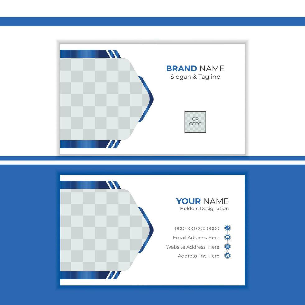 Stylish and simple business card vector template design