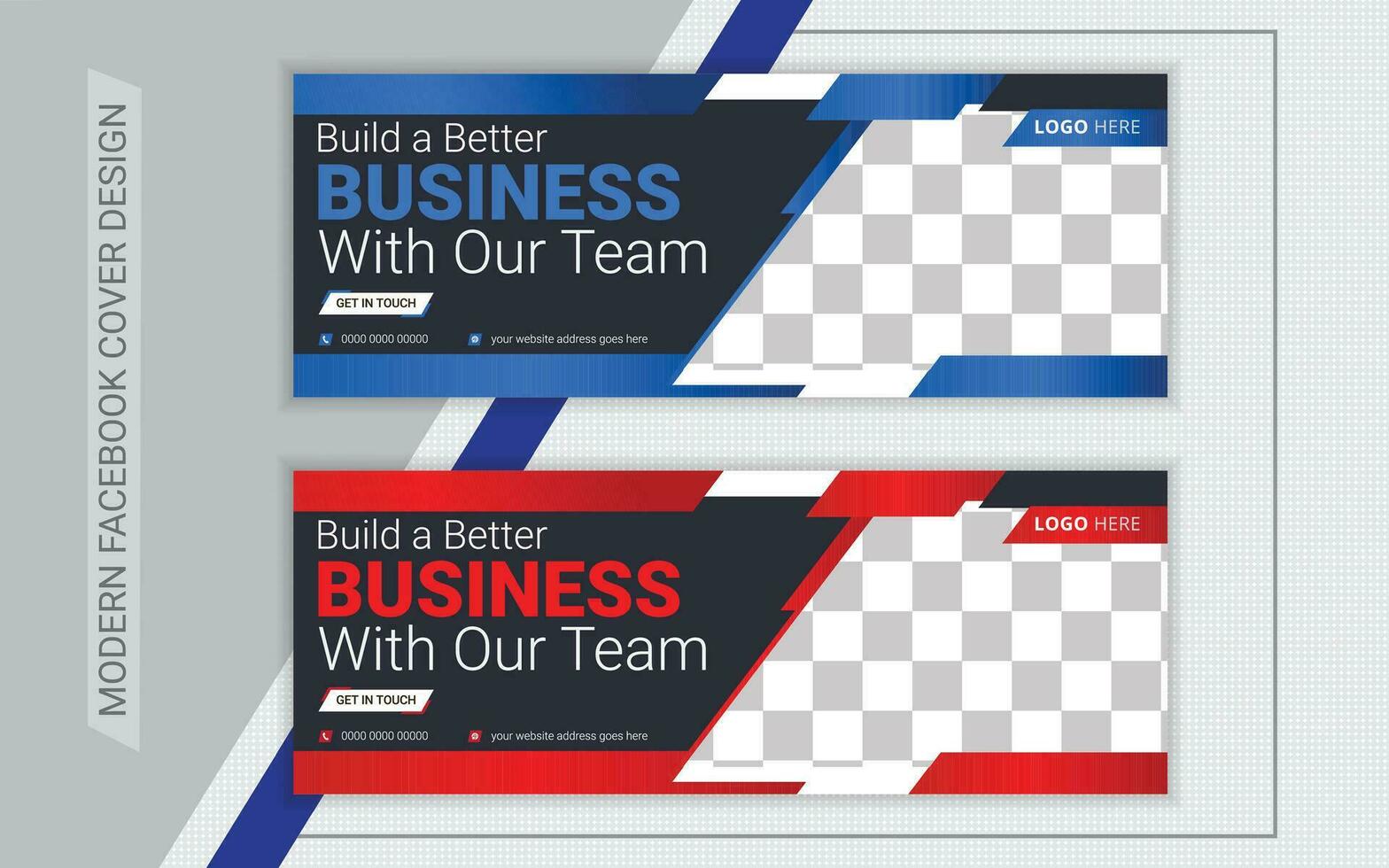 Corporate face book cover design template vector