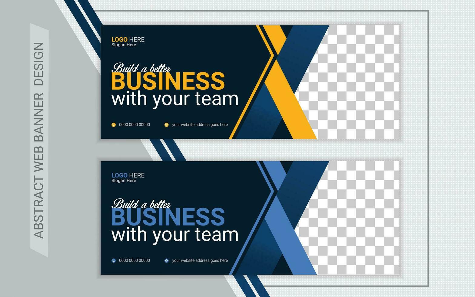 Modern and professional web banner design template vector