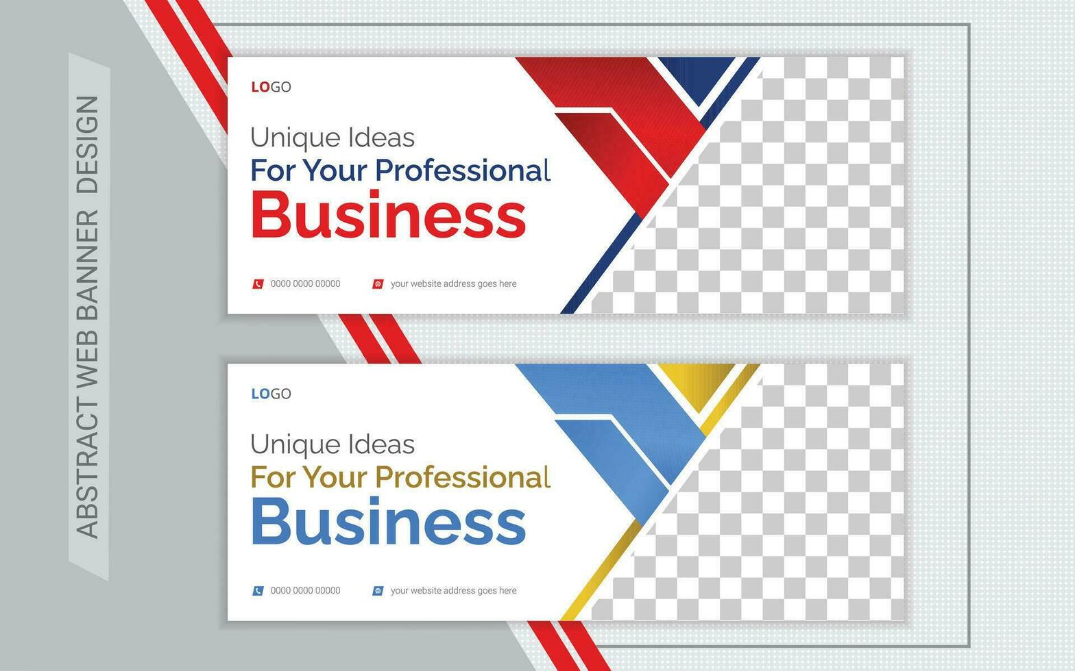 Creative and stylish business web banner design template vector