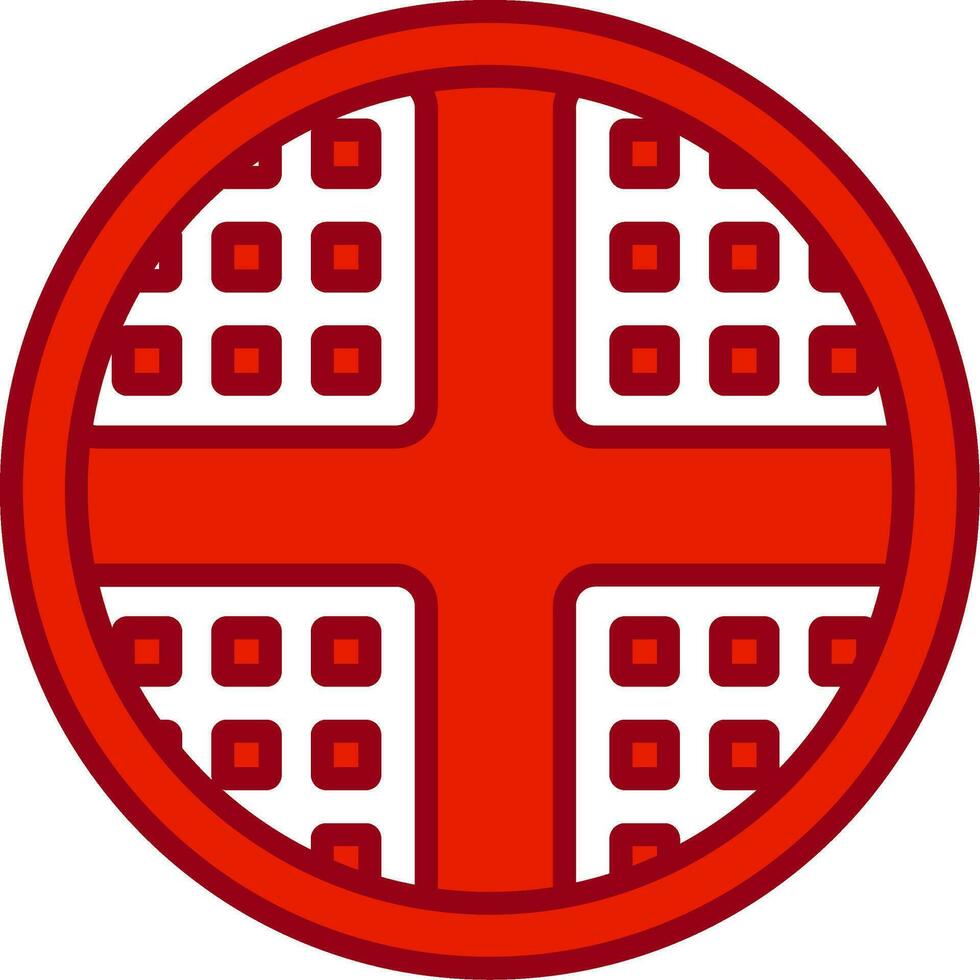 Waffle Vector Icon