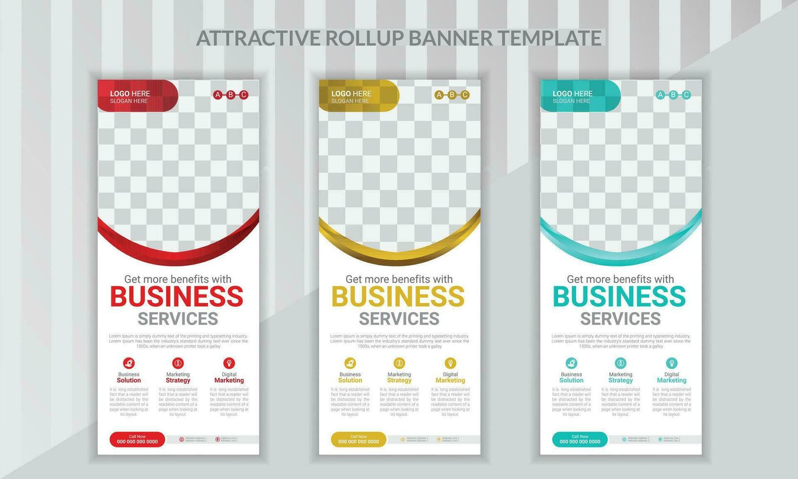 Corporate Rollup Banner design template vector
