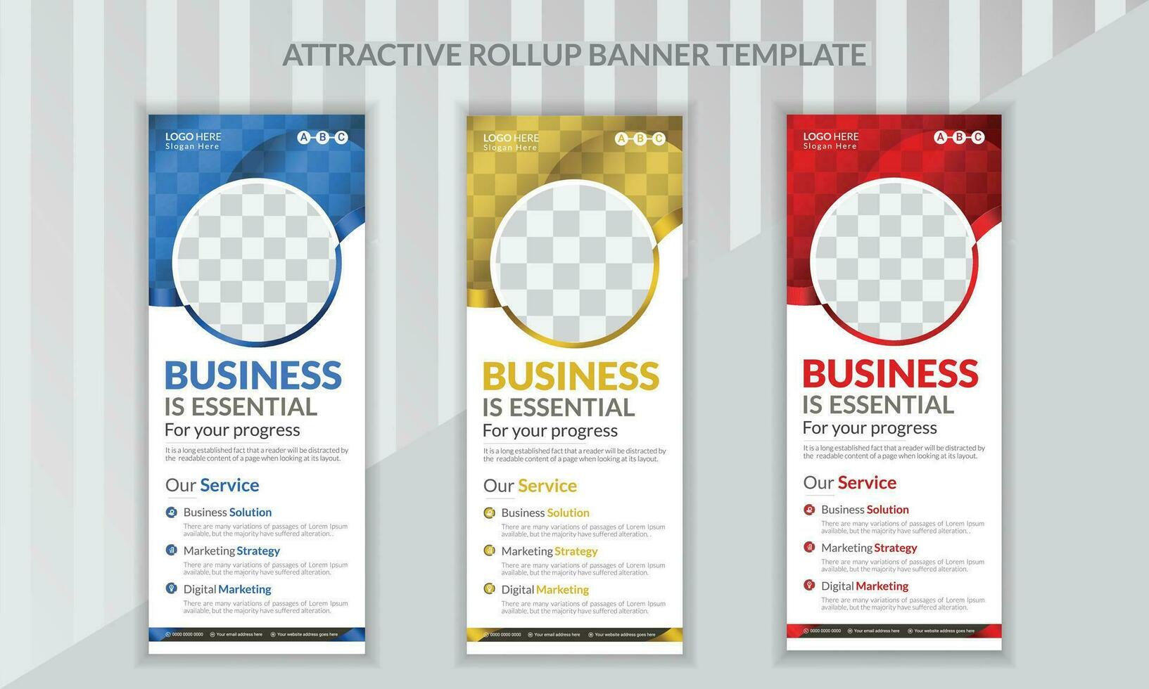 Elegant and simple Rollup Banner layout vector