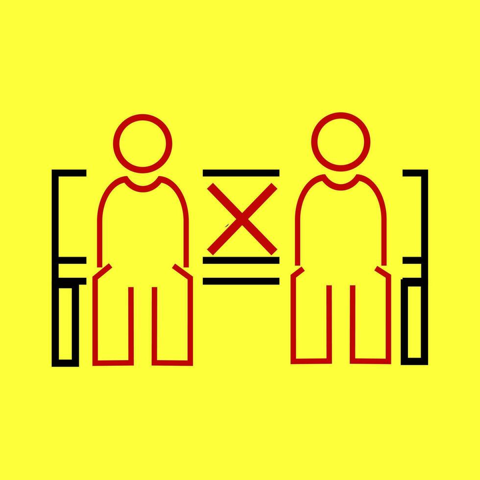 Social distancing sitting in a public chair vector