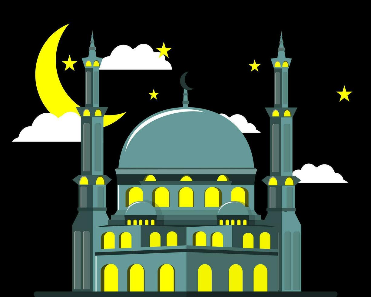 Islamic mosque architecture vector