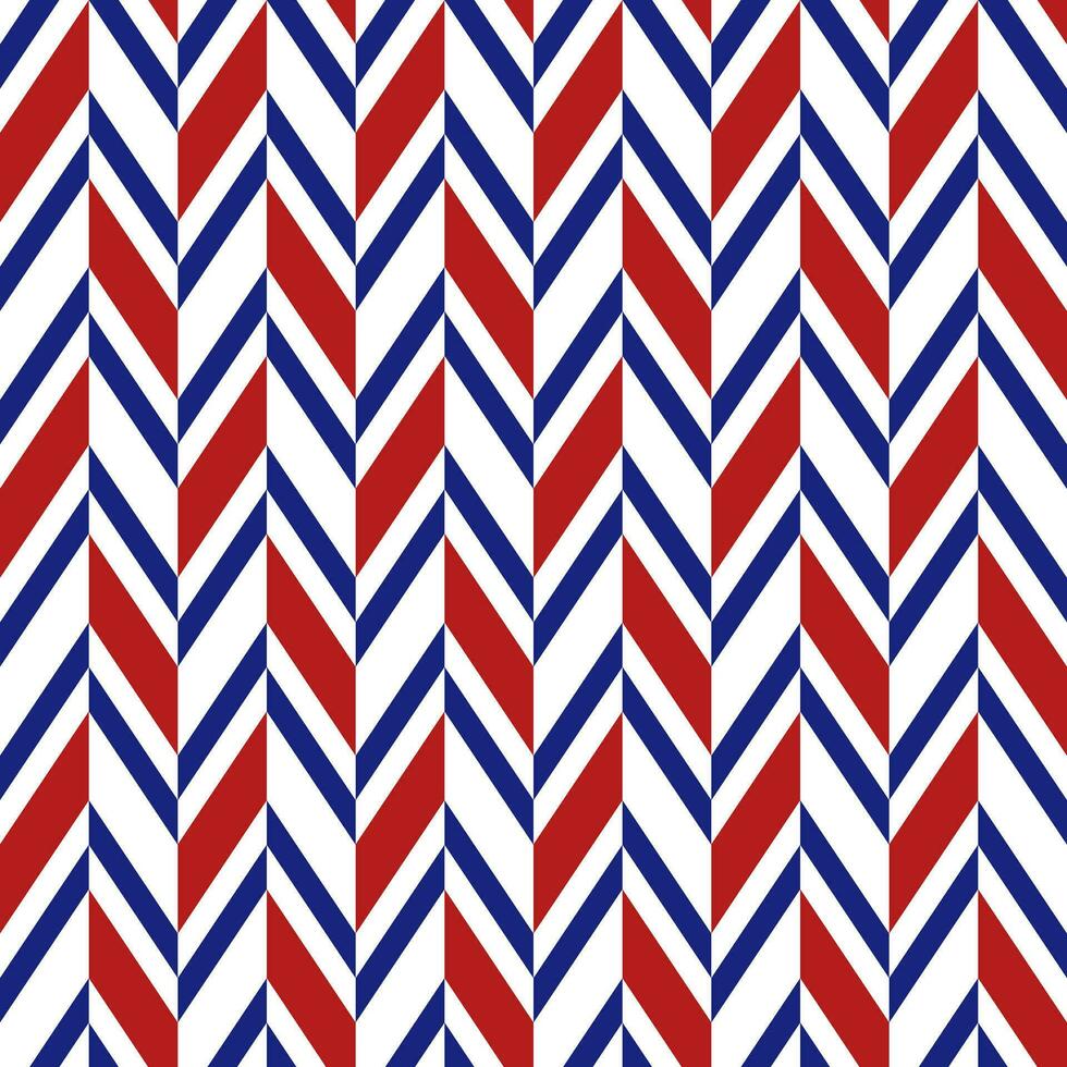 4th of July herringbone pattern. Herringbone vector pattern. Seamless geometric pattern for clothing, wrapping paper, backdrop, background, gift card.