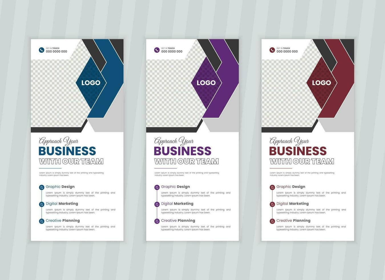 Professional business rack card or dl flyer design template vector