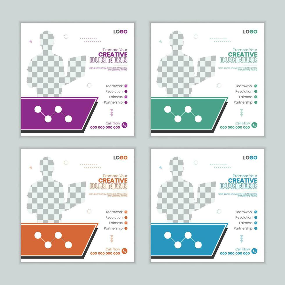 Business Social Media Post Design Template vector