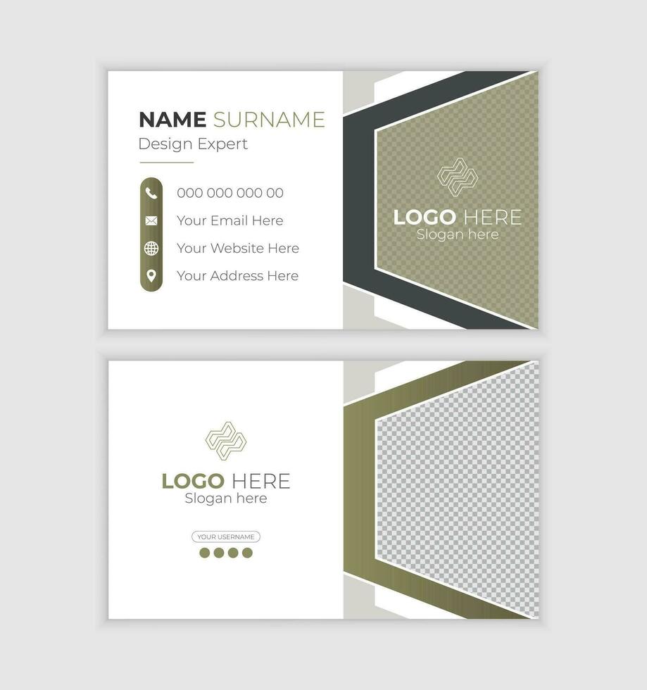 Corporate Business Card Template - Both Side Design vector