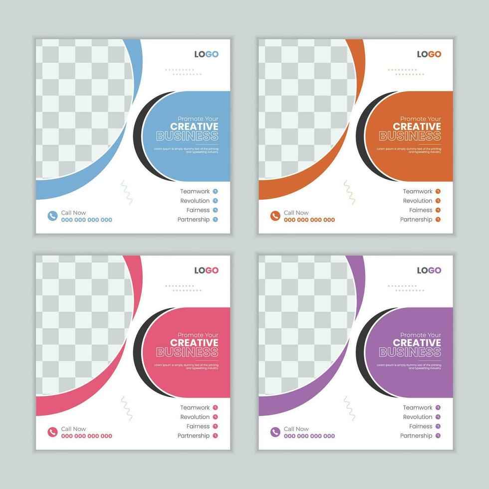 Business Social Media Post Design Template vector