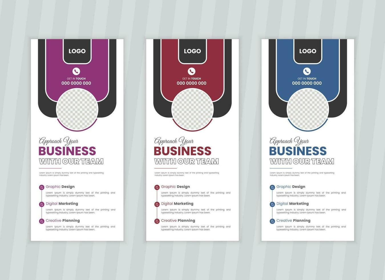 Professional business rack card or dl flyer design template vector