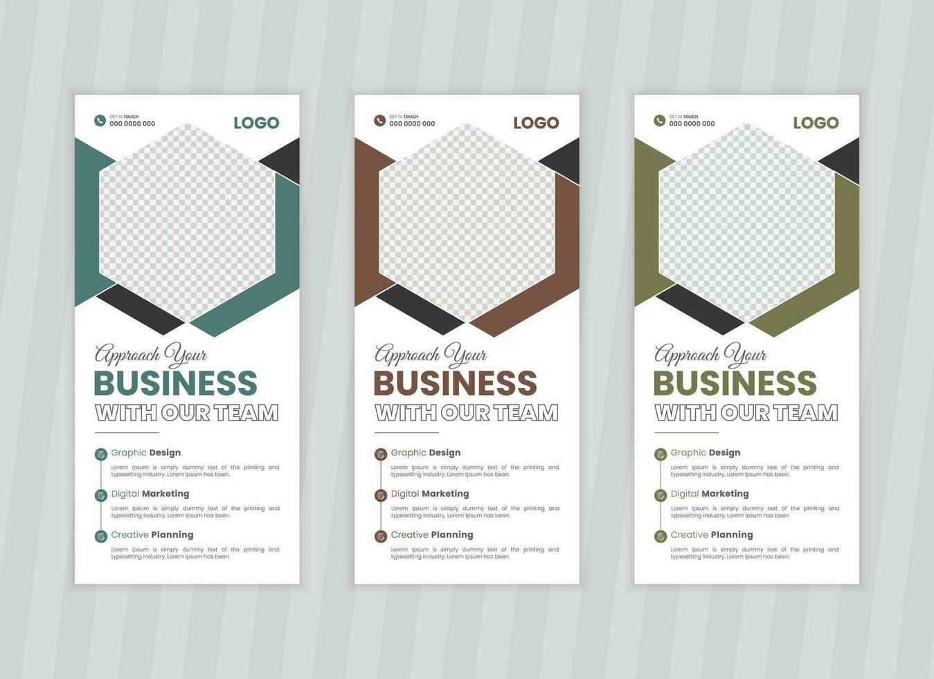 Professional business rack card or dl flyer design template vector