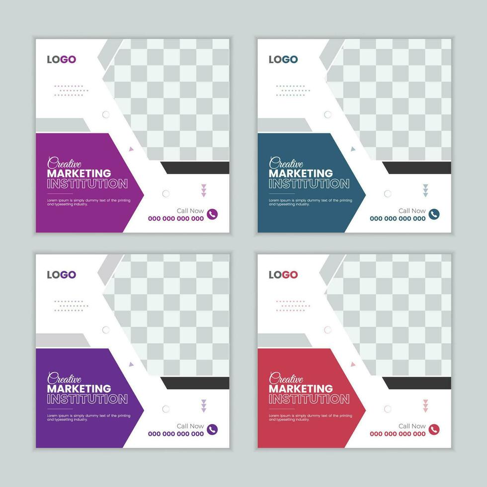 Business Social Media Post Design Template vector
