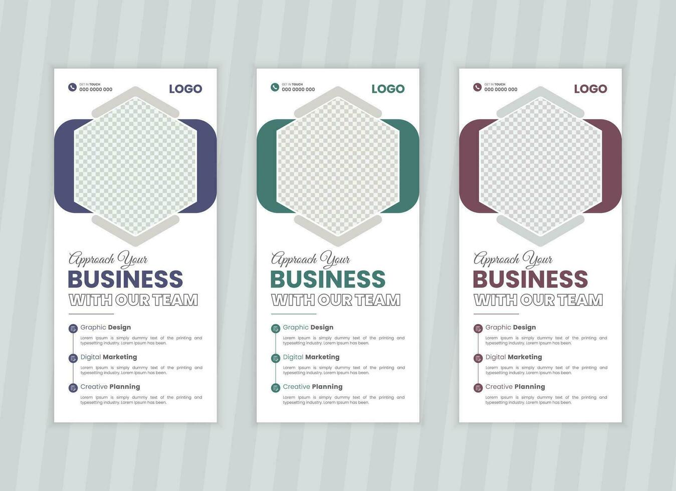 Professional business rack card or dl flyer design template vector