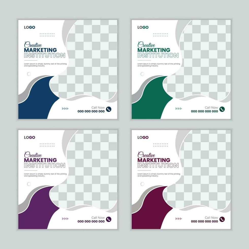 Business Social Media Post Design Template vector