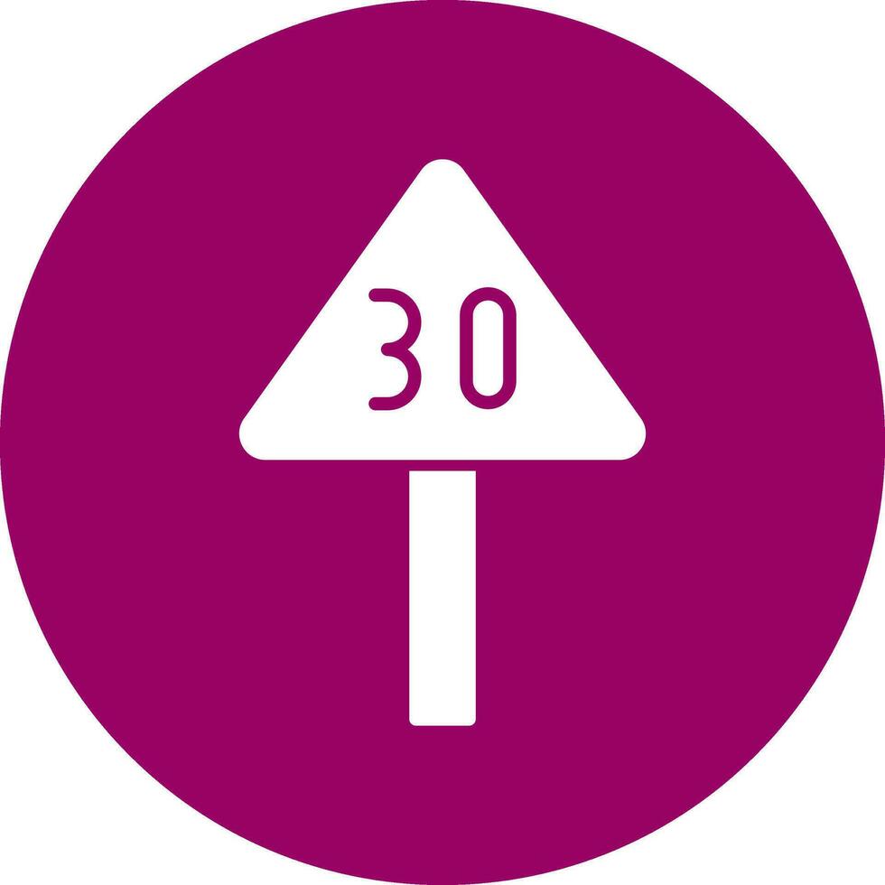 Speed Limit Vector Icon