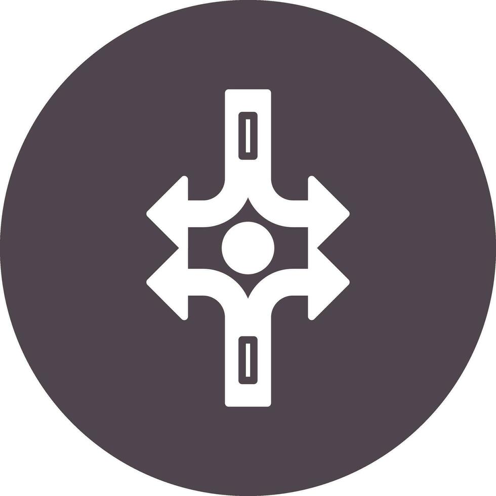 Crossroad Vector Icon