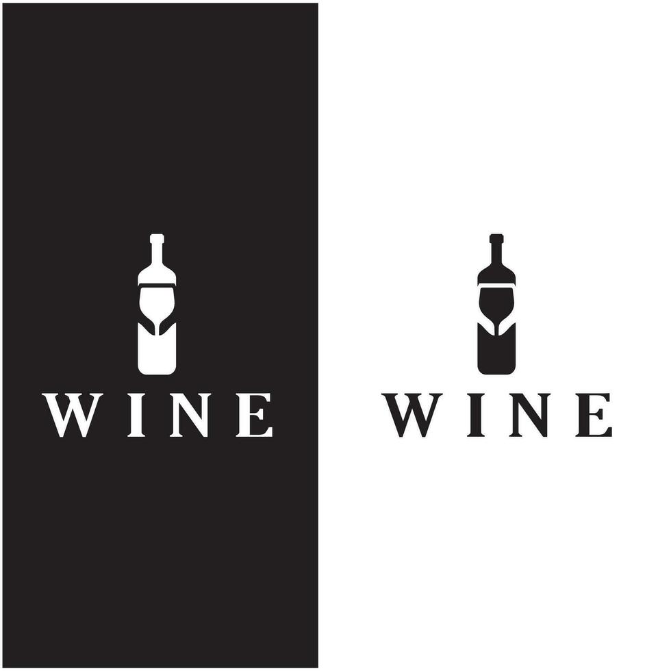 plantilla de diseño de logotipo de vino ilustración vectorial de icono-vector vector