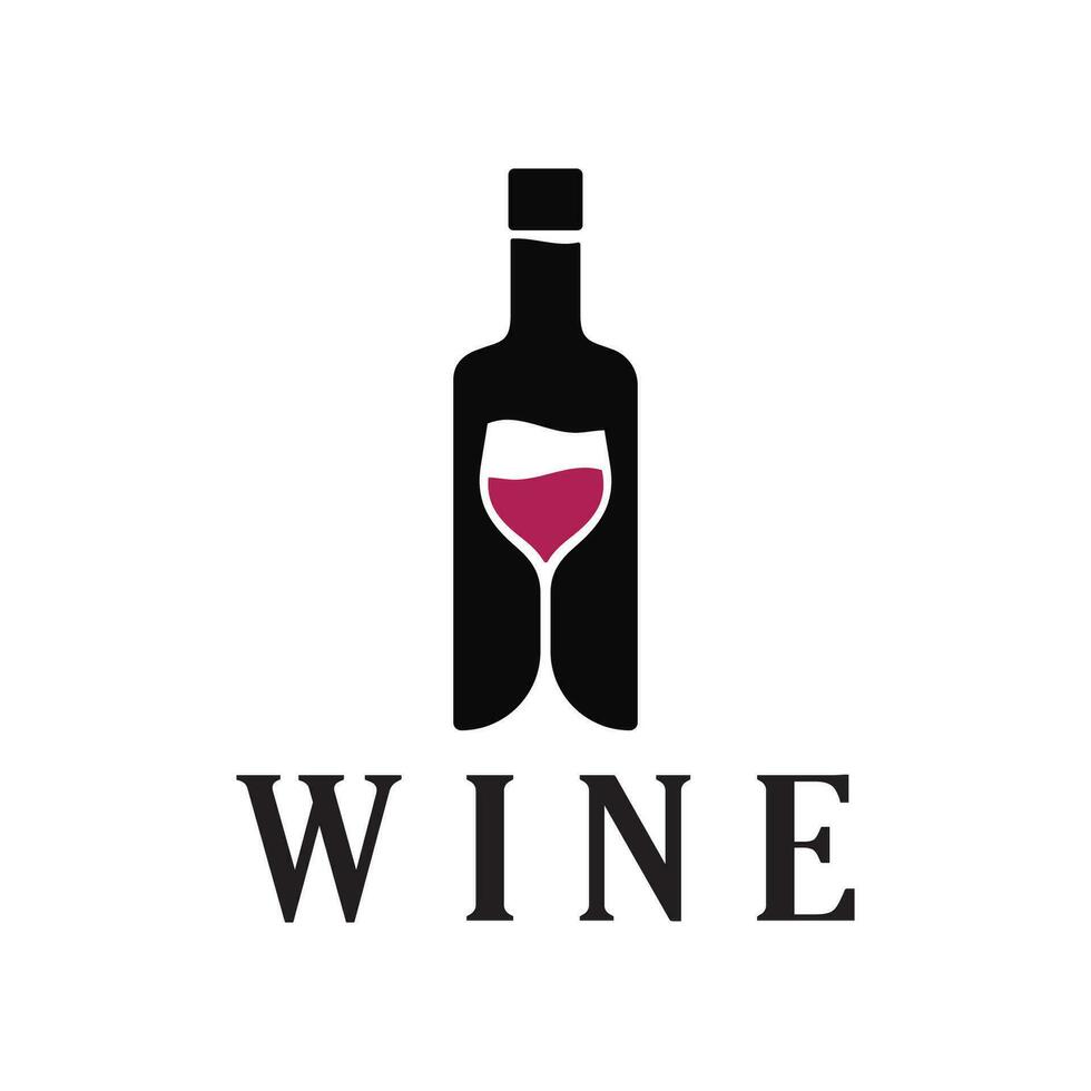 Wine logo design template.vector illustration of icon-vector vector