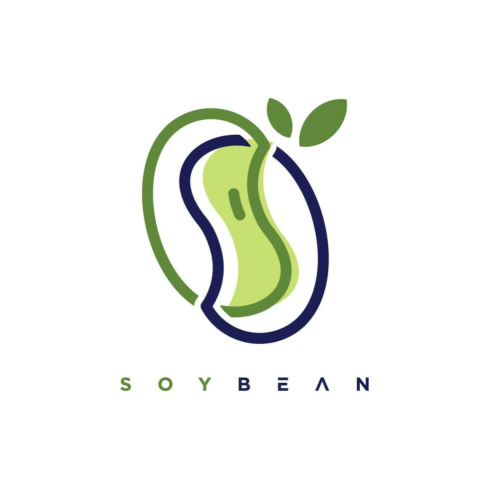 Soybean design element vector icon with creative simple concept