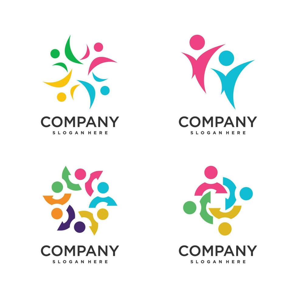 Community design element icon with creative modern concept vector