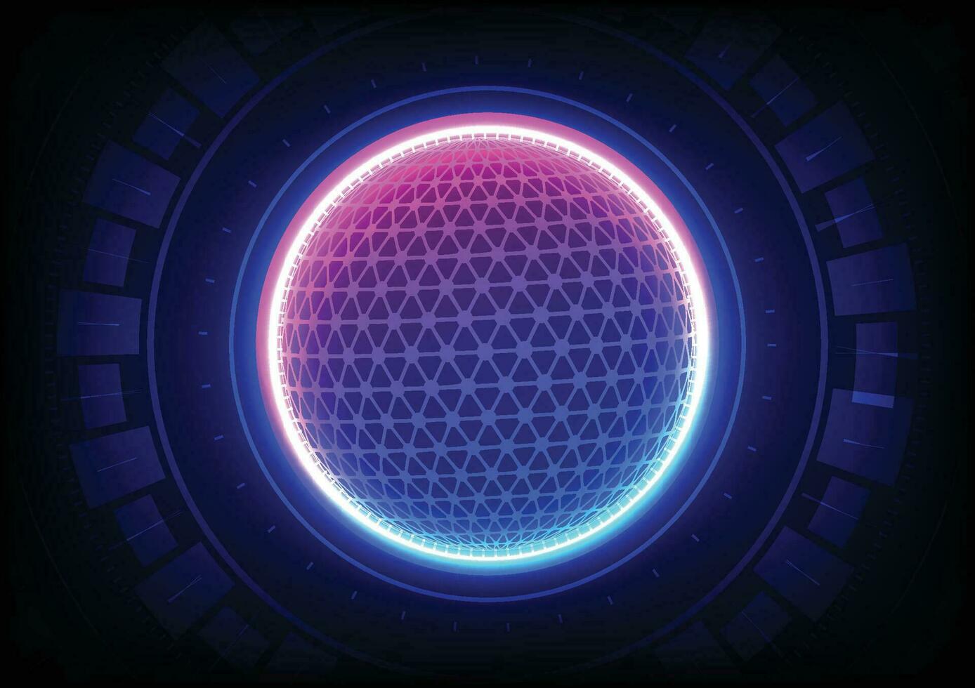 circle background. neon vector