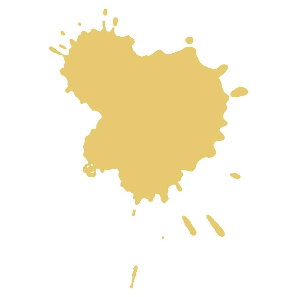 gold ink splash brush drop vector