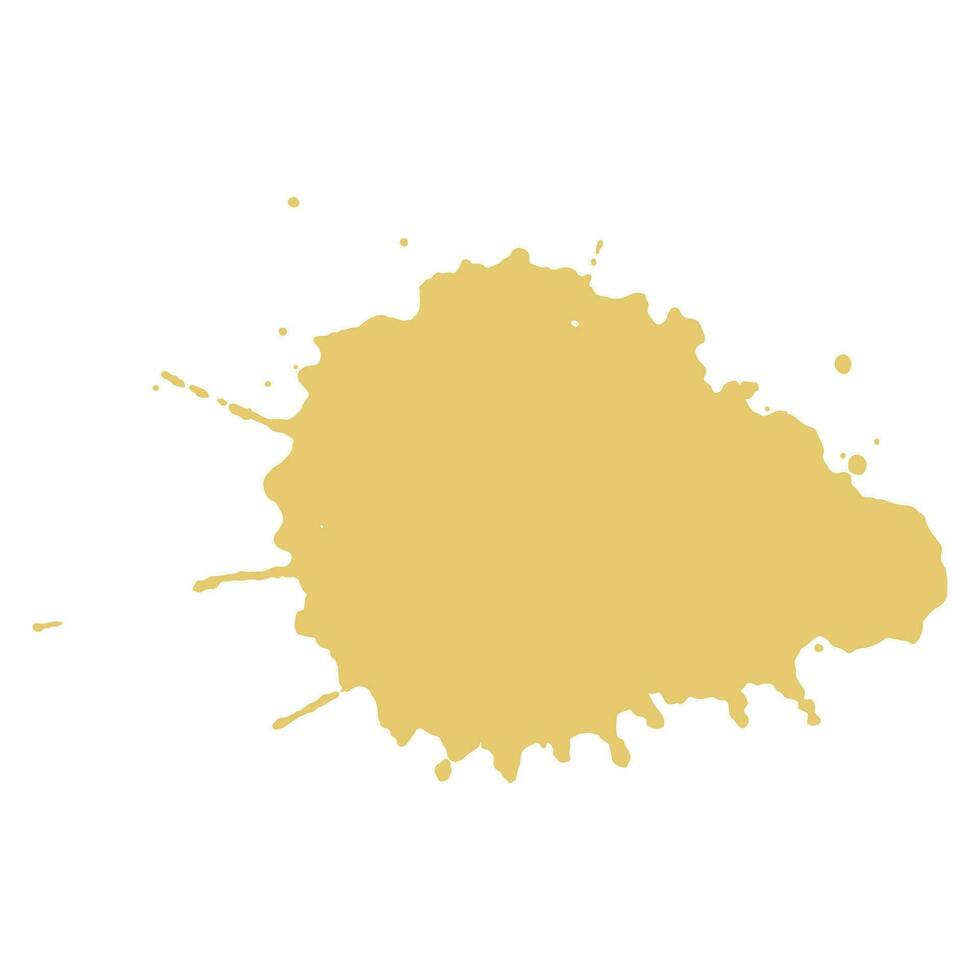 gold ink splash brush drop vector