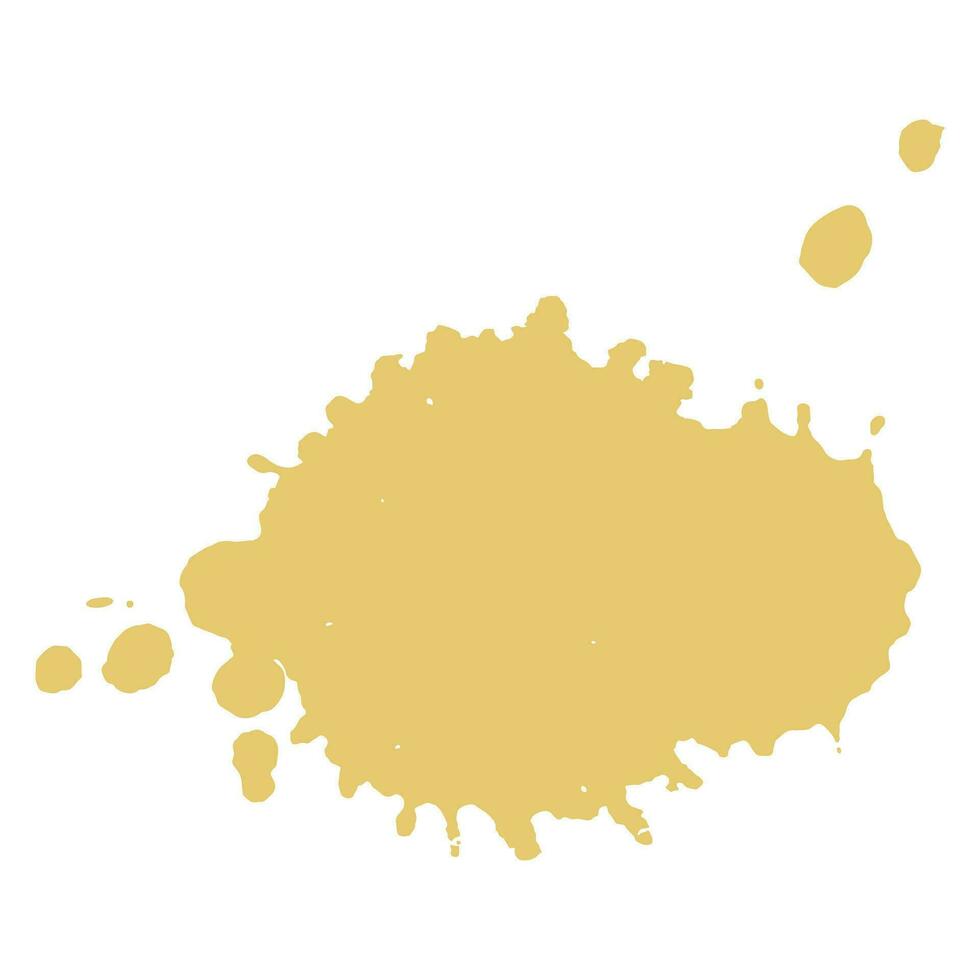 gold ink splash brush drop vector