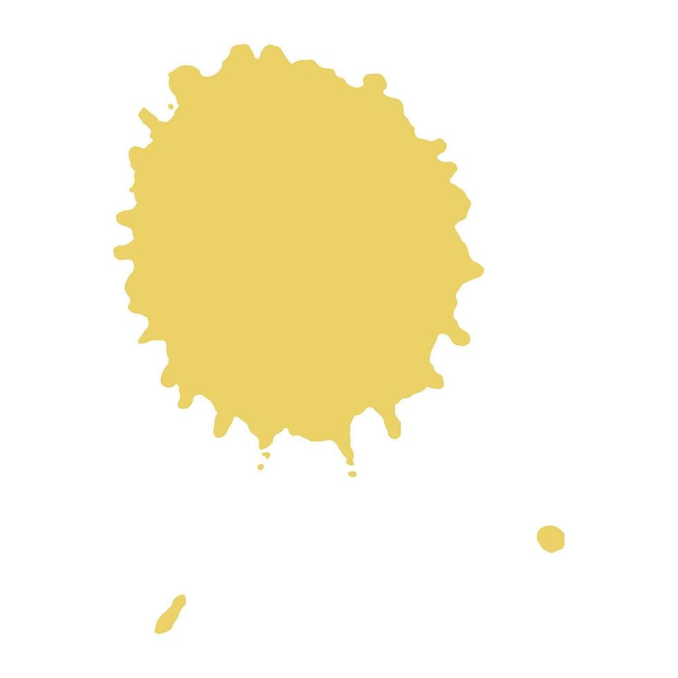 gold ink splash brush drop vector