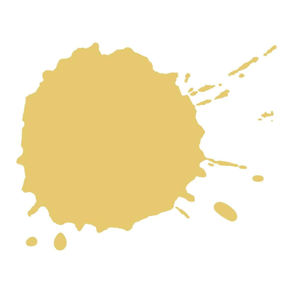 gold ink splash brush drop vector