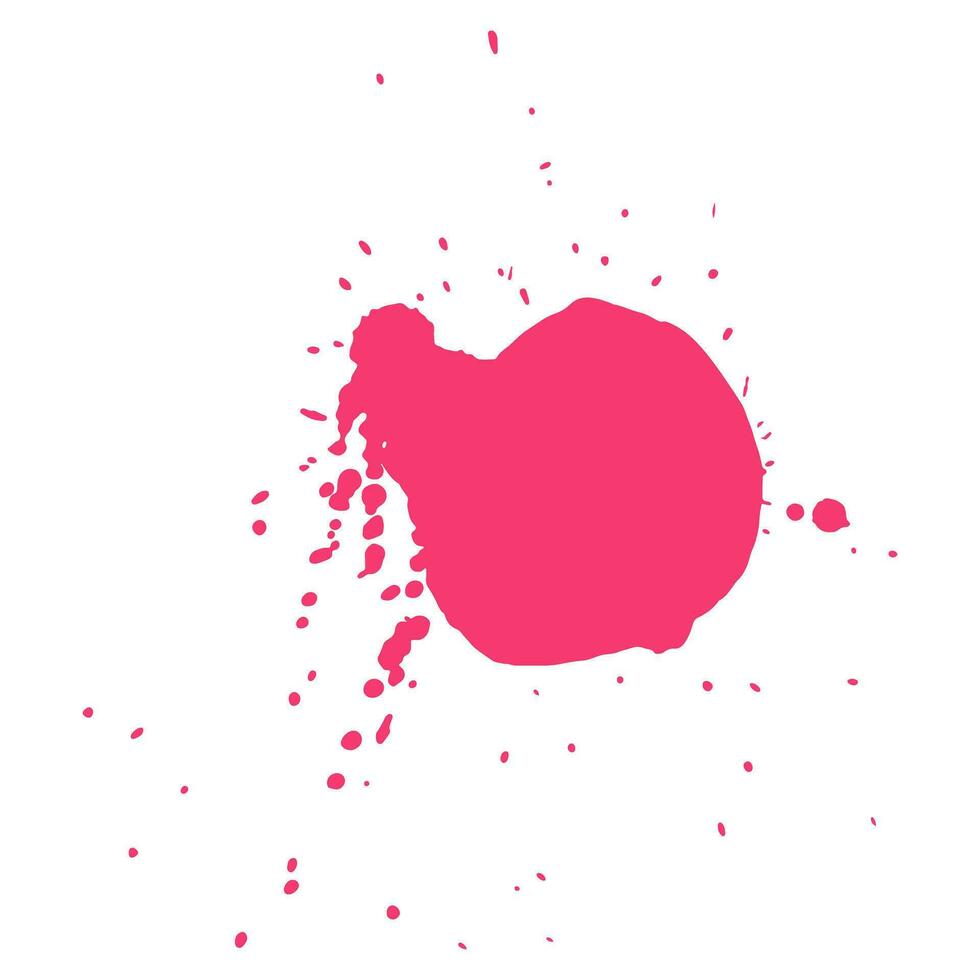 pink ink splash brush drop vector