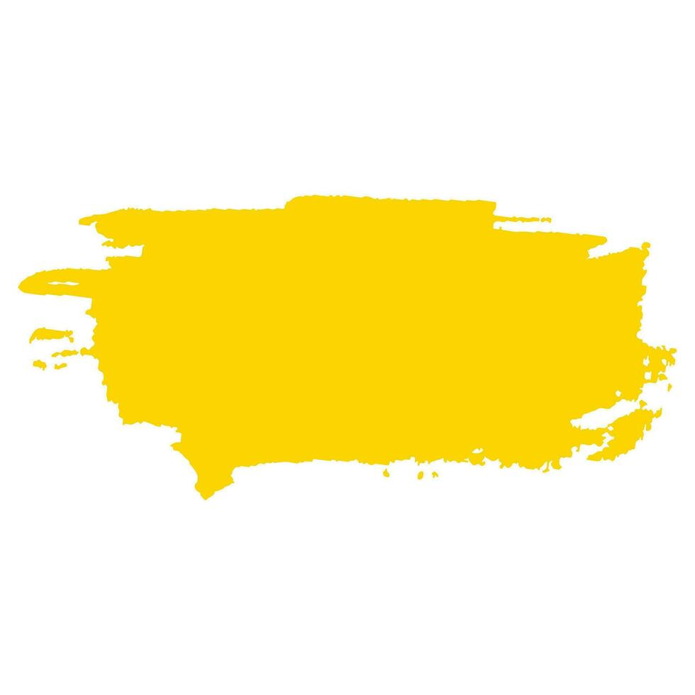 yellow ink paint brush stroke vector