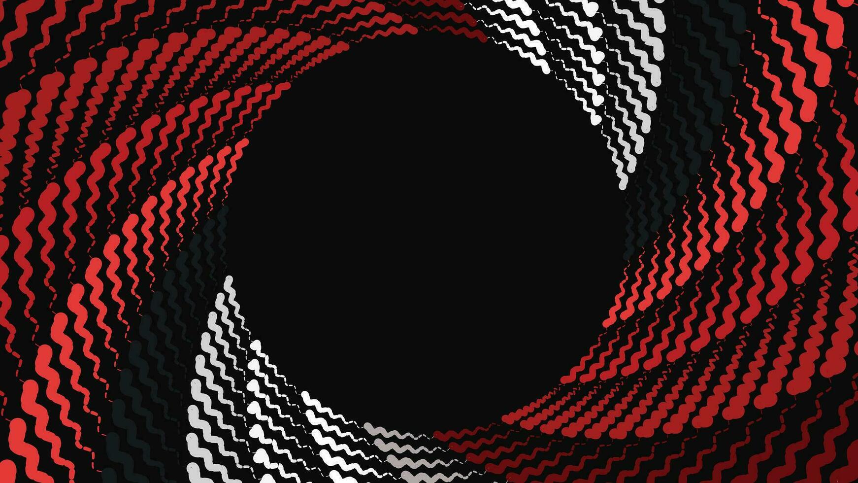 Abstract spiral white, red, dark green background. vector